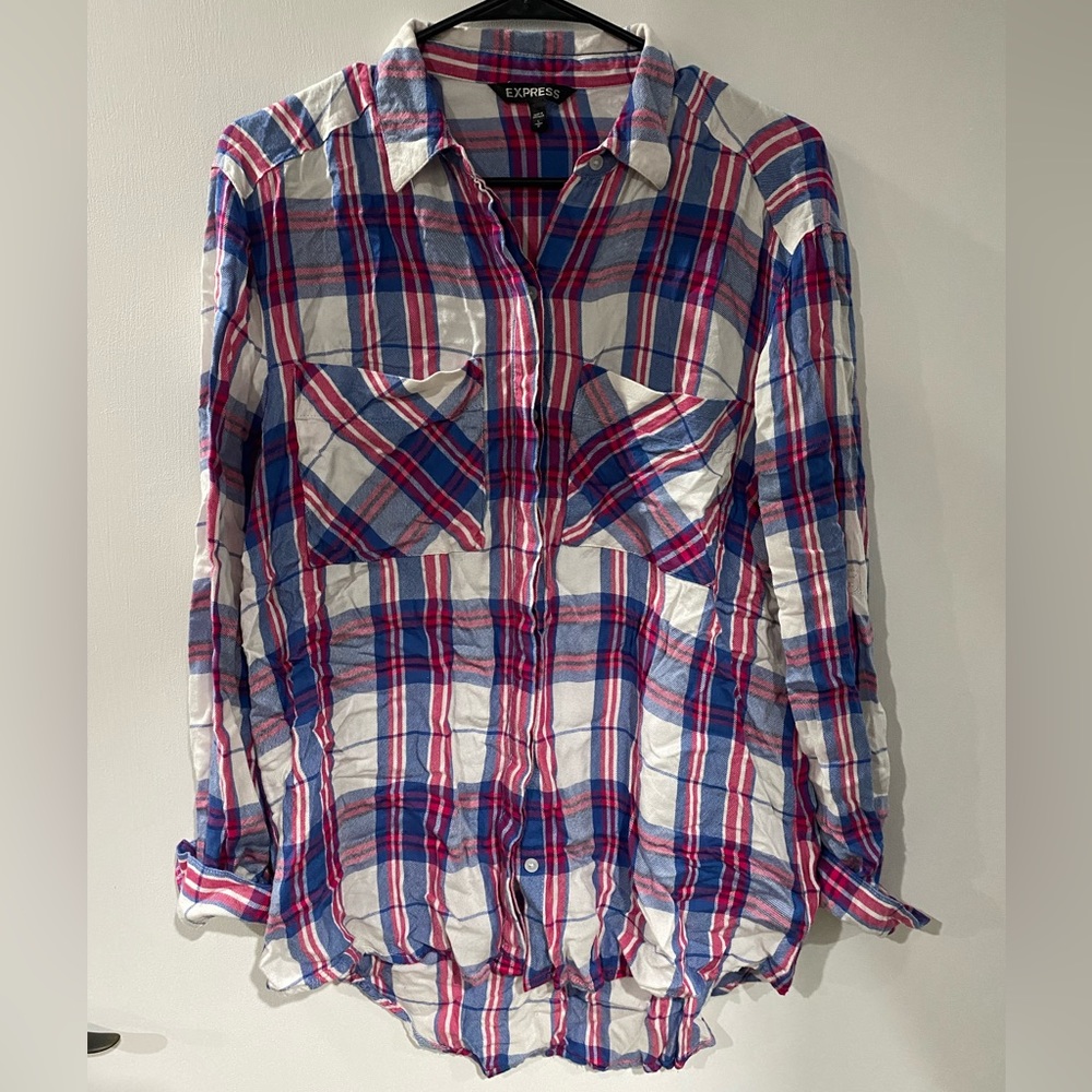 Express long sleeve. Plaid. Small